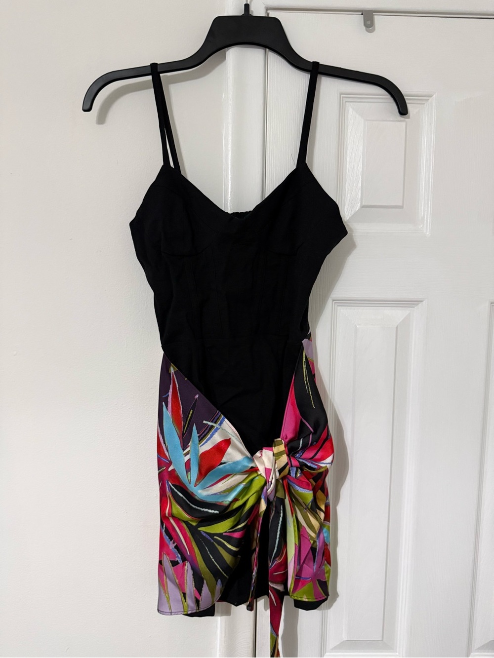 Zara Black Ruffled Spaghetti Strap Top